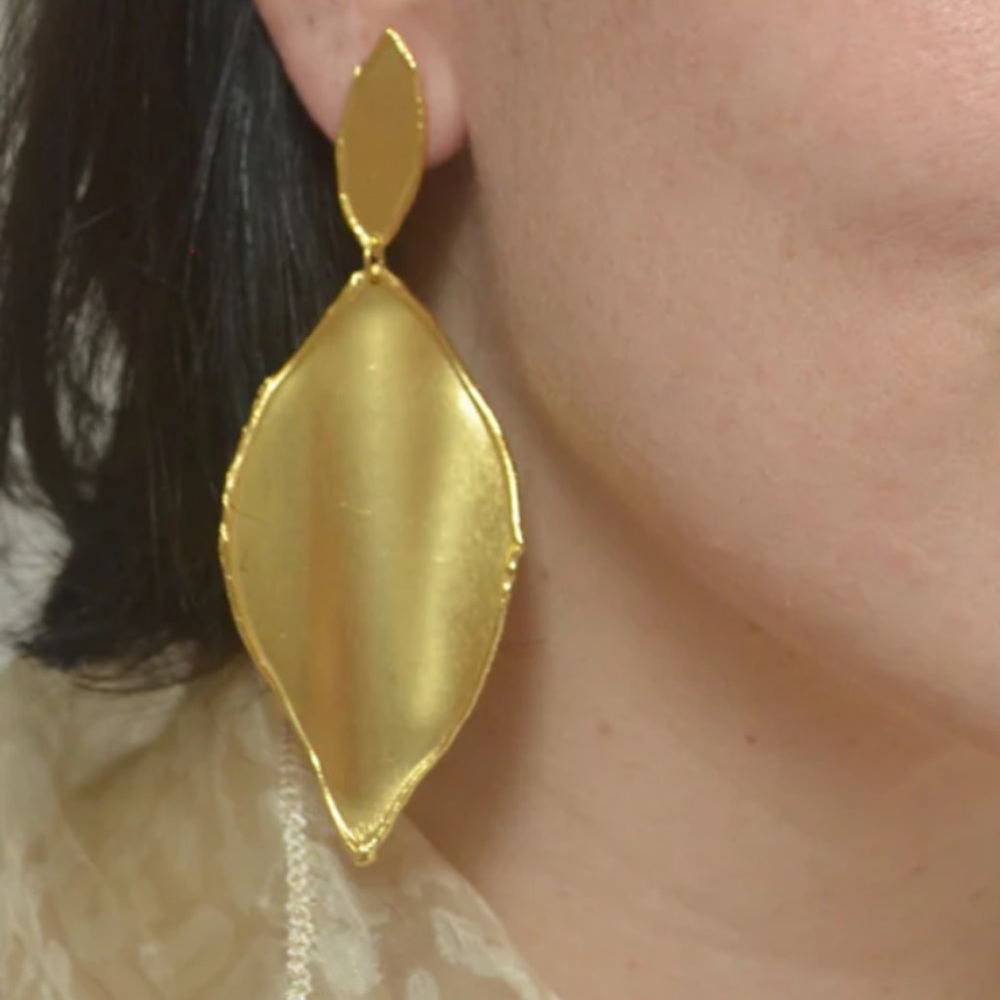 Betty Carre Willow Earrings - 18K Gold Plate - NB 683 - Picture 3 of 3